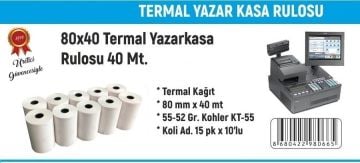 80X40 Termal Rulo 40 Metre 150 Adet 1 Koli | Resan